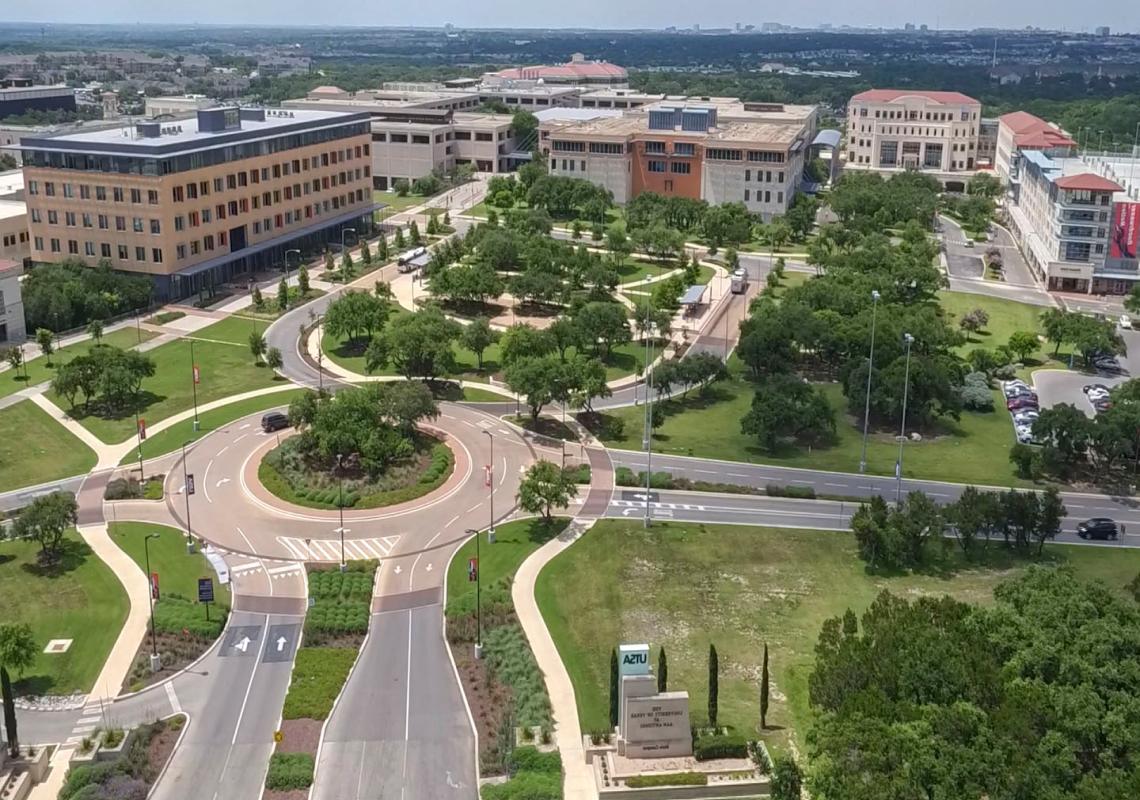 Aerial view of main campus